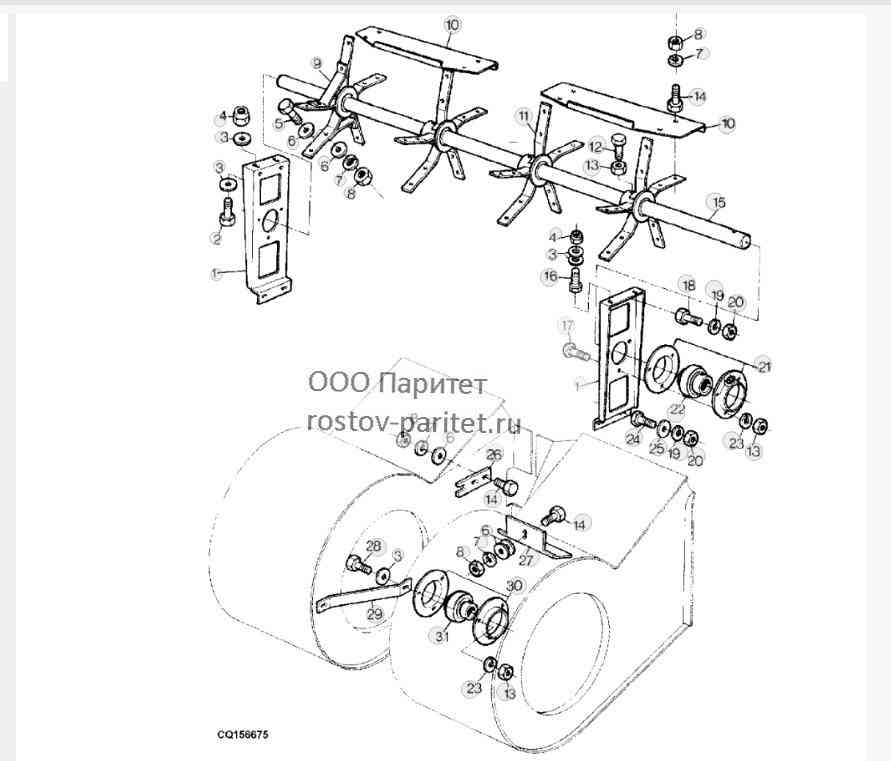 FAN BLADE WITH SHAFT AND DEFLECTORS 